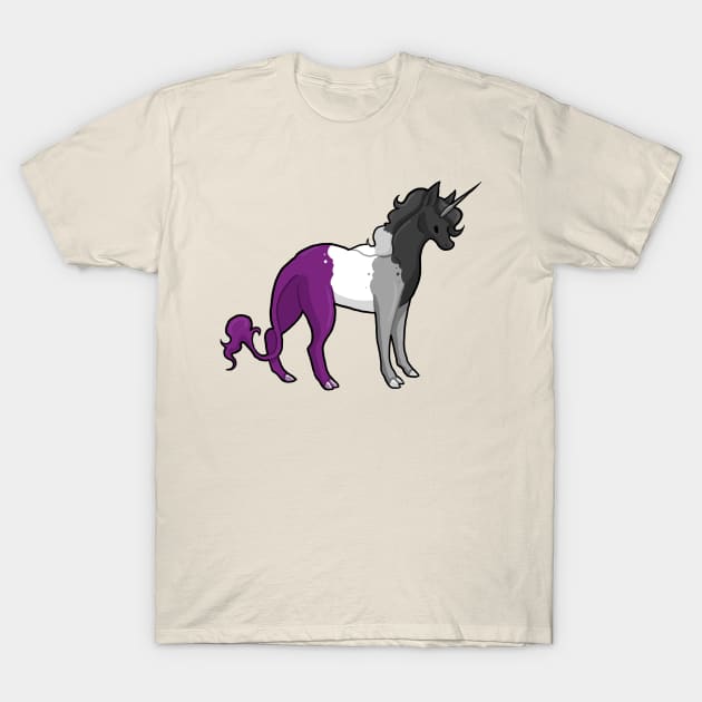 Asexual Pride Unicorn T-Shirt by Khalico